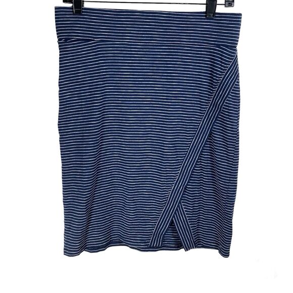 Toad & Co Skirt Womens S Navy Blue/White Moxie Striped Cotton Stretch Nautical - Picture 2 of 10